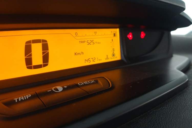 Used Citroen C-Quatre 2012 Sedan 1.6L Manual Prestige Model Odometer Close Up