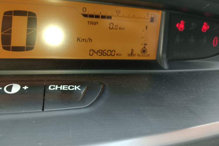 Used Citroen C-Quatre 2012 Sedan 1.6L Manual Prestige Model Odometer Close Up