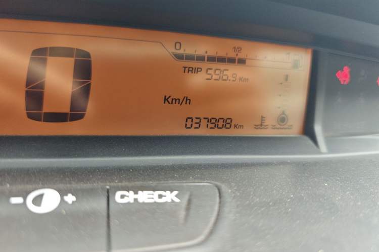 Used Citroen C-Quatre 2012 Sedan 1.6L Manual Prestige Model Odometer Close Up