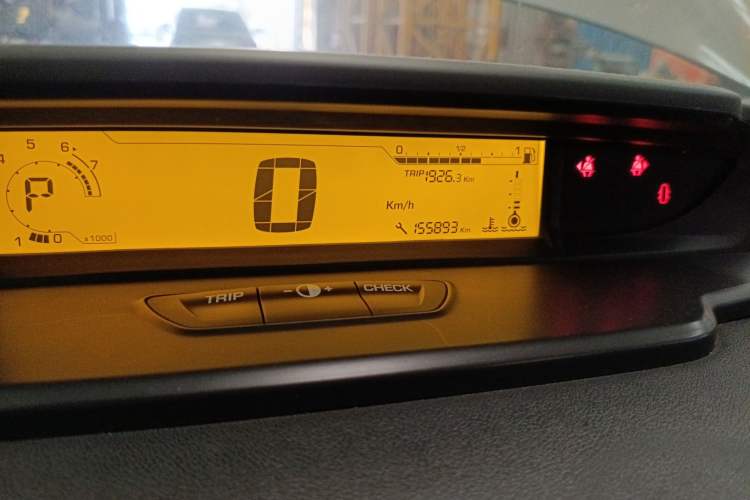 Used Citroen C-Quatre 2012 Sedan 1.6L Automatic Prestige Model Odometer Close Up