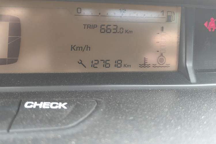 Used Citroen C-Quatre 2012 Sedan 1.6L Automatic Prestige Model Odometer Close Up