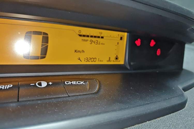 Used Citroen C-Quatre 2012 Sedan 1.6L Automatic Prestige Model Odometer Close Up