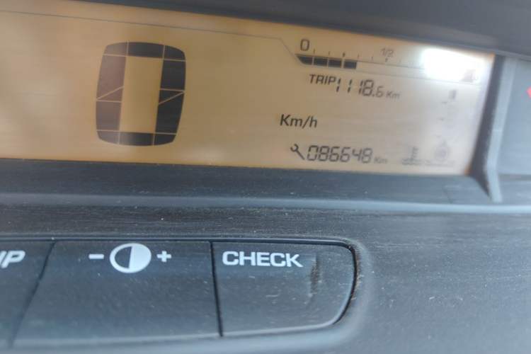 Used Citroen C-Quatre 2012 Sedan 1.6L Manual Prestige Model Odometer Close Up