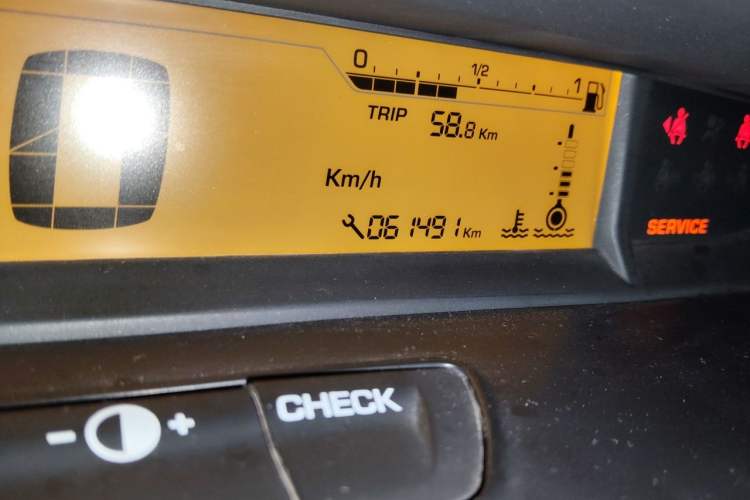 Used Citroen C-Quatre 2012 Sedan 1.6L Automatic Prestige Model Odometer Close Up