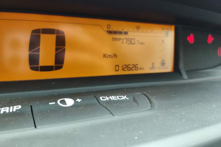 Used Citroen C-Quatre 2012 Sedan 1.6L Automatic Prestige Model Odometer Close Up