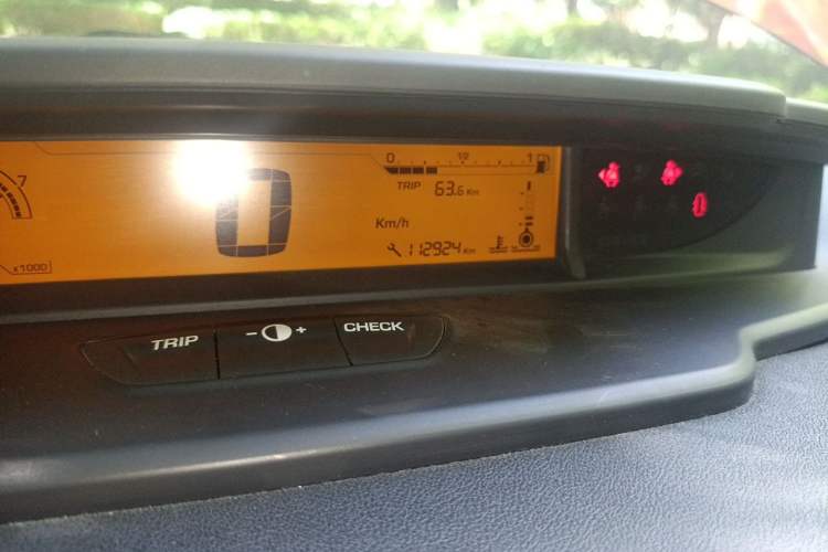 Used Citroen C-Quatre 2012 Sedan 1.6L Automatic Enjoyment Model Odometer Close Up