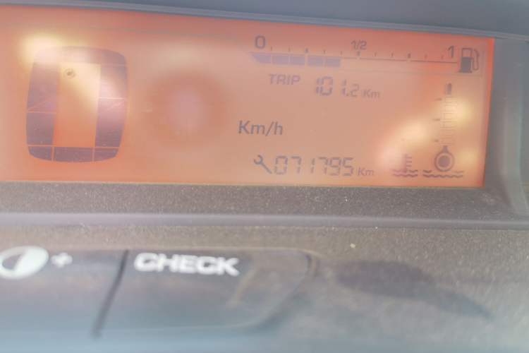 Used Citroen C-Quatre 2012 Sedan 1.6L Automatic Enjoyment Model Odometer Close Up