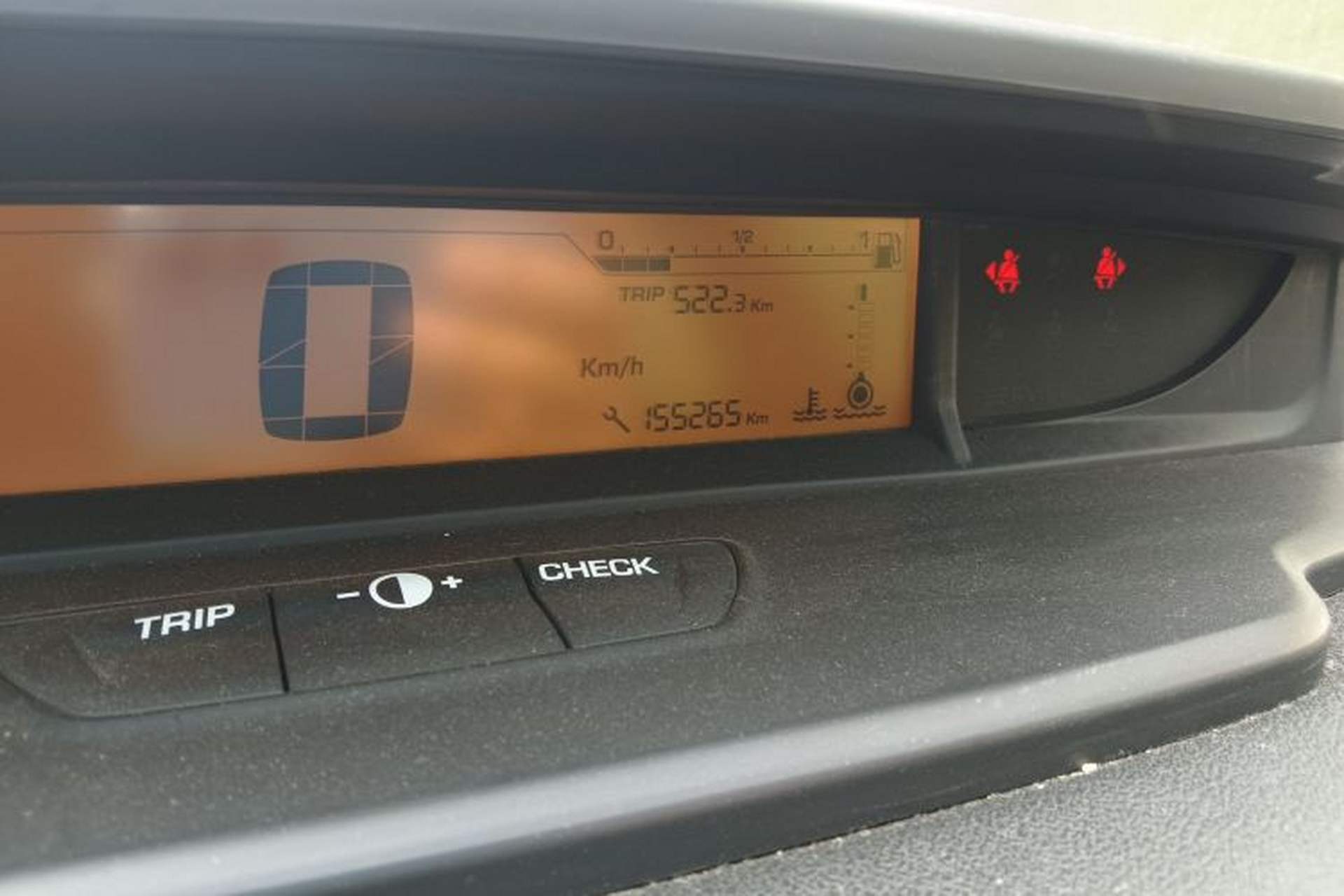 Used Citroen C-Quatre 2012 Sedan 2.0L Manual - Joyful Edition Odometer Close Up