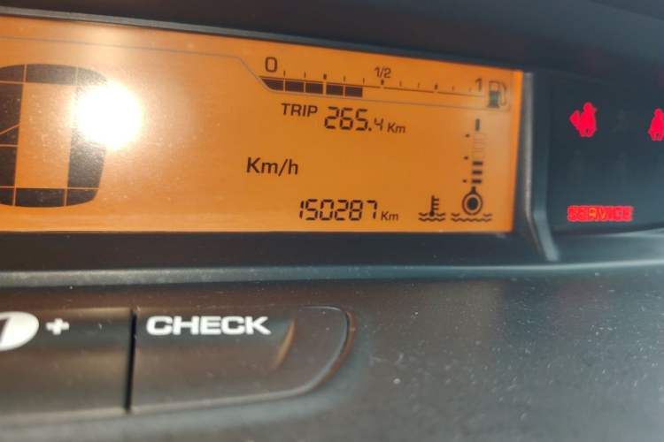Used Citroen C-Quatre 2012 Sedan 1.6L Automatic Prestige Model Odometer Close Up