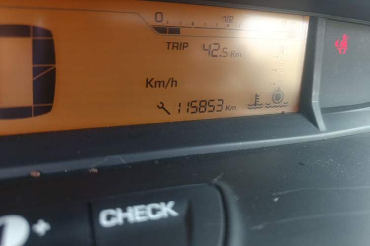 Used Citroen C-Quatre 2012 Sedan 1.6L Automatic Prestige Model Odometer Close Up