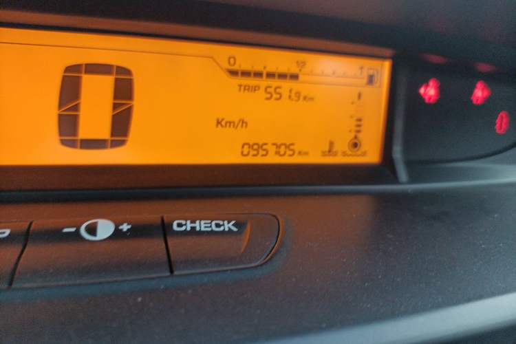 Used Citroen C-Quatre 2012 Sedan 1.6L Automatic Enjoyment Model Odometer Close Up