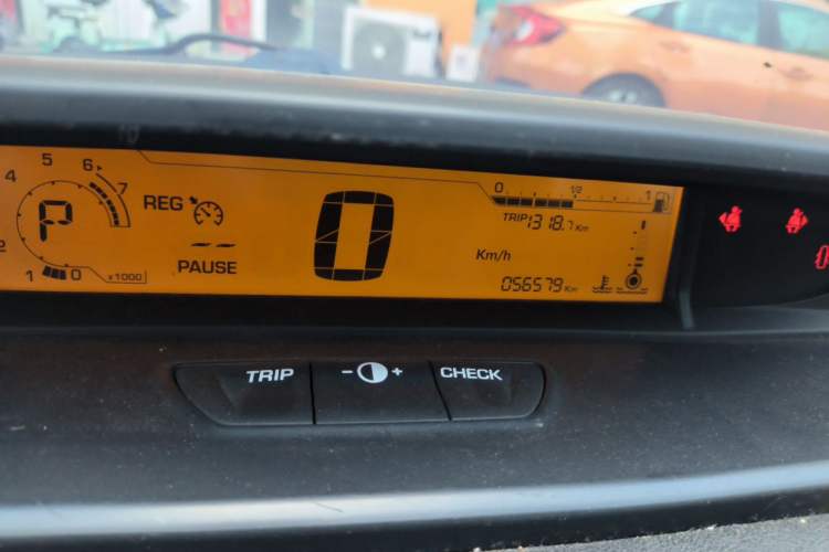Used Citroen C-Quatre 2012 Sedan 1.6L Automatic Prestige Model Odometer Close Up