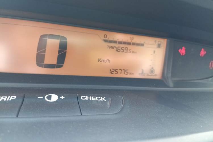 Used Citroen C-Quatre 2012 Sedan 1.6L Automatic Prestige Model Odometer Close Up