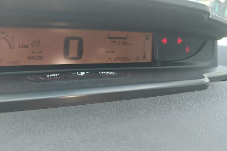 Used Citroen C-Quatre 2012 Sedan 1.6L Automatic Prestige Model Odometer Close Up