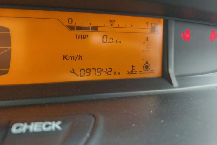 Used Citroen C-Quatre 2012 Sedan 1.6L Manual Prestige Model Odometer Close Up
