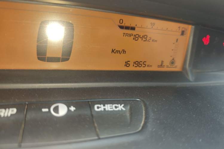 Used Citroen C-Quatre 2012 Sedan 1.6L Manual Prestige Model Odometer Close Up