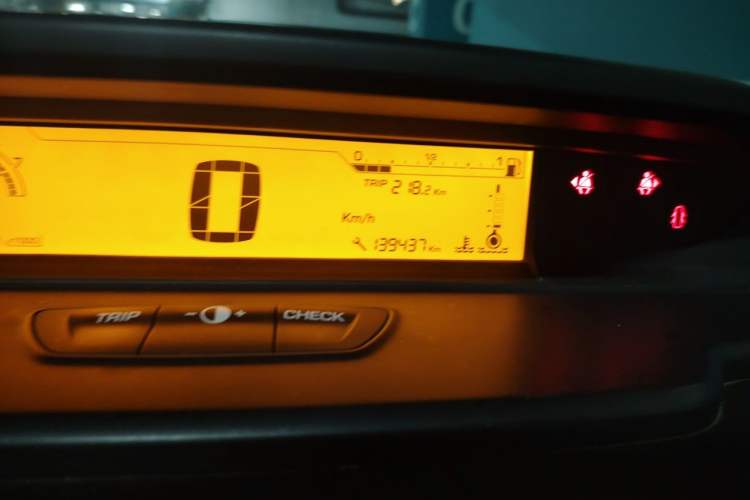 Used Citroen C-Quatre 2012 Sedan 1.6L Manual Prestige Model Odometer Close Up