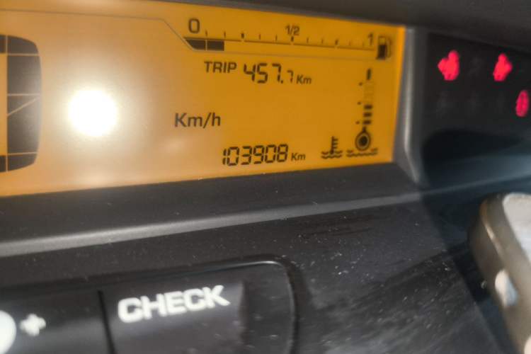Used Citroen C-Quatre 2012 Sedan 1.6L Automatic Prestige Model Odometer Close Up