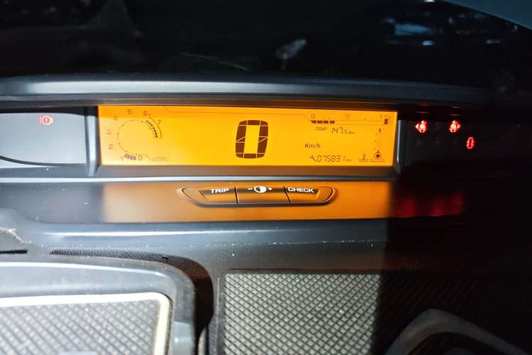 Used Citroen C-Quatre 2012 Sedan 1.6L Manual Prestige Model Odometer Close Up