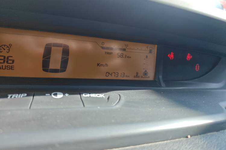 Used Citroen C-Quatre 2012 Sedan 1.6L Automatic Prestige Model Odometer Close Up