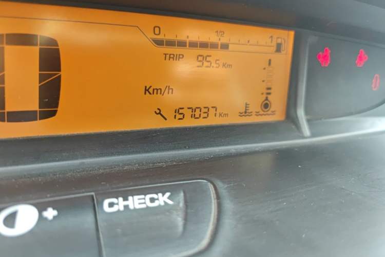 Used Citroen C-Quatre 2012 Sedan 1.6L Manual Prestige Model Odometer Close Up