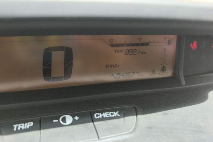 Used Citroen C-Quatre 2012 Sedan 1.6L Automatic Prestige Model Odometer Close Up