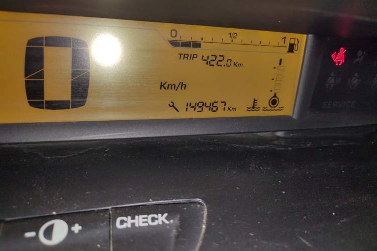 Used Citroen C-Quatre 2012 Sedan 1.6L Automatic Prestige Model Odometer Close Up