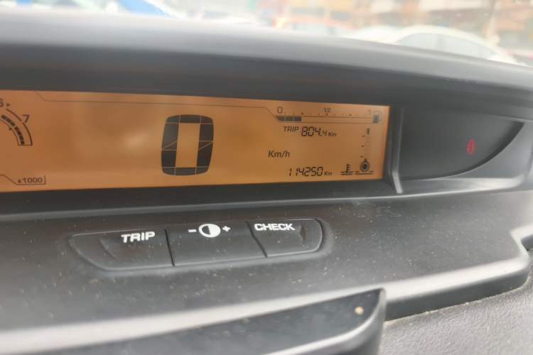 Used Citroen C-Quatre 2012 Sedan 1.6L Manual Prestige Model Odometer Close Up