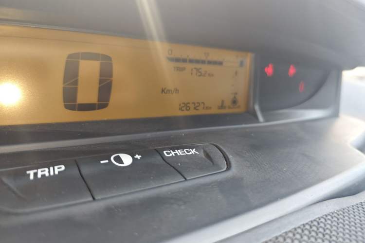 Used Citroen C-Quatre 2012 Sedan 1.6L Manual Prestige Model Odometer Close Up