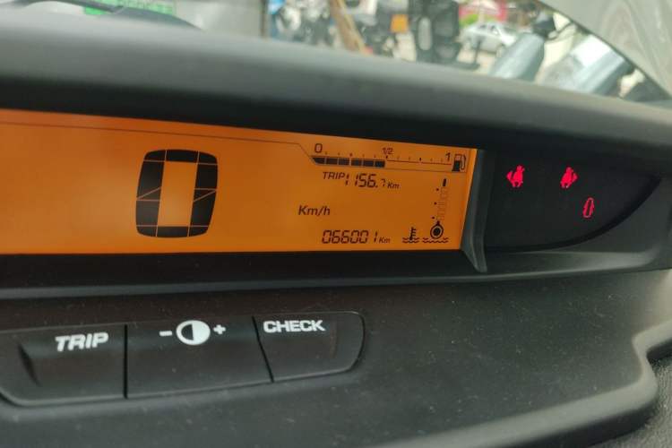 Used Citroen C-Quatre 2012 Sedan 1.6L Automatic Enjoyment Model Odometer Close Up