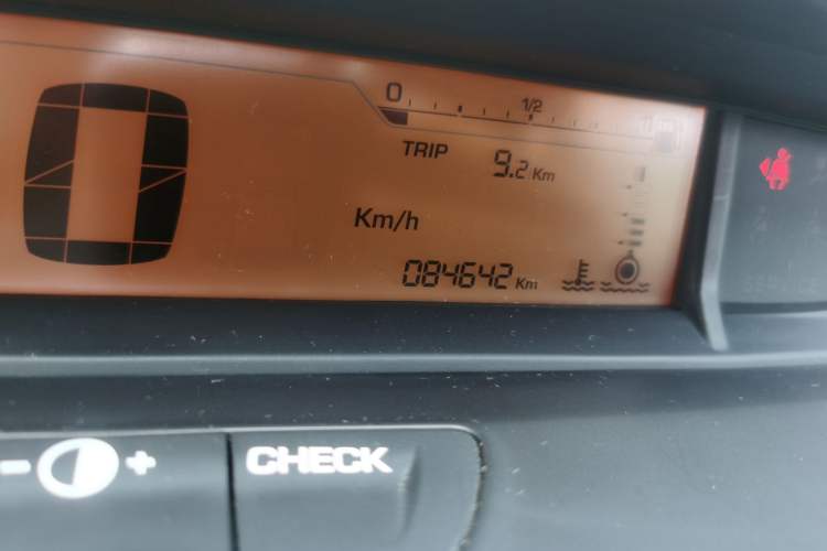 Used Citroen C-Quatre 2012 Sedan 1.6L Manual Prestige Model Odometer Close Up