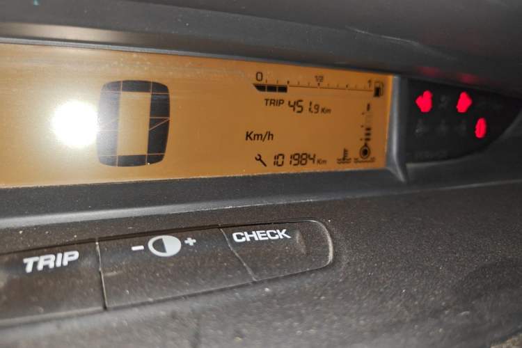 Used Citroen C-Quatre 2012 Sedan 1.6L Automatic Enjoyment Model Odometer Close Up