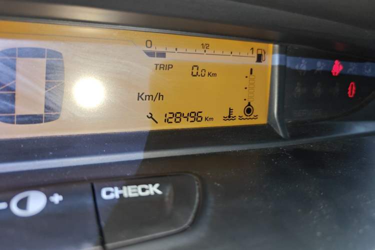 Used Citroen C-Quatre 2012 Sedan 1.6L Manual Prestige Model Odometer Close Up