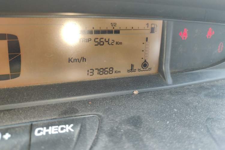 Used Citroen C-Quatre 2012 Sedan 1.6L Manual Prestige Model Odometer Close Up
