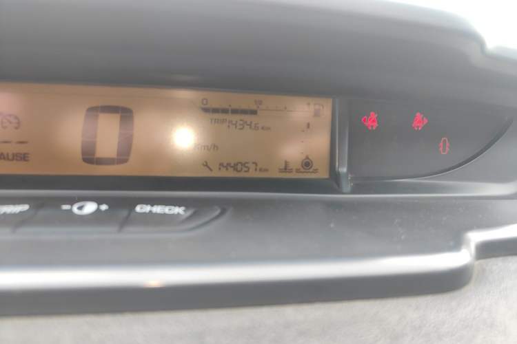Used Citroen C-Quatre 2012 Sedan 1.6L Manual Prestige Model Odometer Close Up