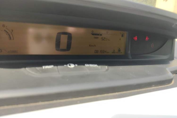Used Citroen C-Quatre 2012 Sedan 1.6L Automatic Prestige Model Odometer Close Up