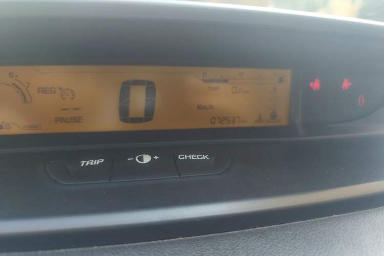 Used Citroen C-Quatre 2012 Sedan 1.6L Manual Prestige Model Odometer Close Up