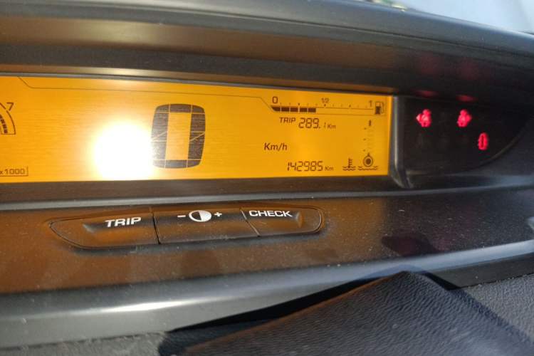 Used Citroen C-Quatre 2012 Sedan 1.6L Manual Prestige Model Odometer Close Up