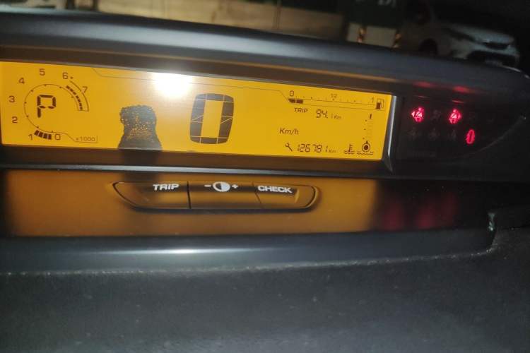 Used Citroen C-Quatre 2012 Sedan 1.6L Automatic Prestige Model Odometer Close Up