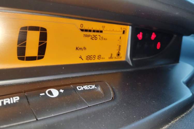 Used Citroen C-Quatre 2012 Sedan 1.6L Automatic Prestige Model Odometer Close Up