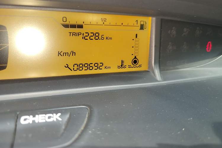 Used Citroen C-Quatre 2012 Sedan 1.6L Automatic Prestige Model Odometer Close Up
