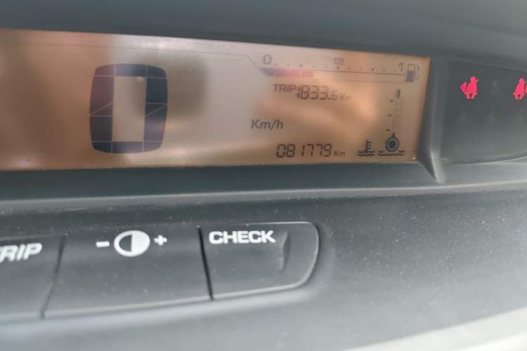 Used Citroen C-Quatre 2013 Sedan 1.6L Manual - Prestige Model Odometer Close Up