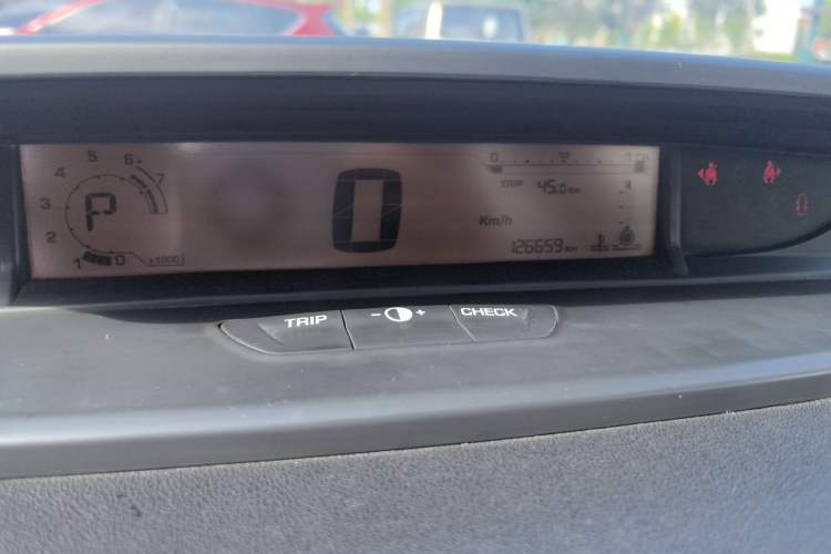 Used Citroen C-Quatre 2013 Sedan 1.6L Automatic Prestige Model Odometer Close Up