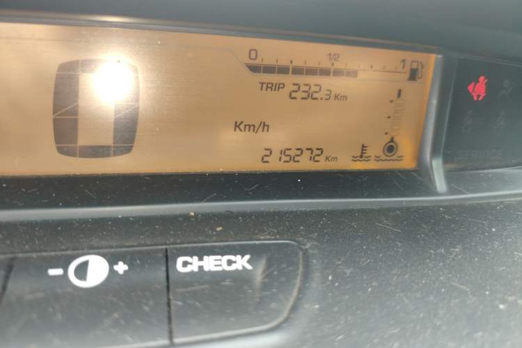 Used Citroen C-Quatre 2013 Sedan 1.6L Manual - Prestige Model Odometer Close Up
