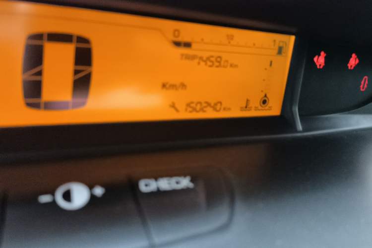 Used Citroen C-Quatre 2013 Sedan 1.6L Manual - Prestige Model Odometer Close Up
