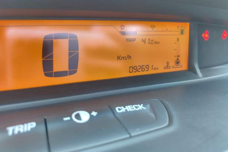 Used Citroen C-Quatre 2013 Sedan 1.6L Automatic Prestige Model Odometer Close Up