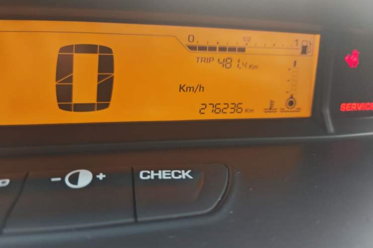 Used Citroen C-Quatre 2013 Sedan 1.6L Automatic Prestige Model Odometer Close Up