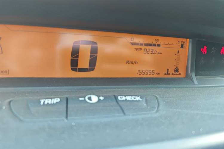 Used Citroen C-Quatre 2013 Sedan 1.6L Automatic Prestige Model Odometer Close Up