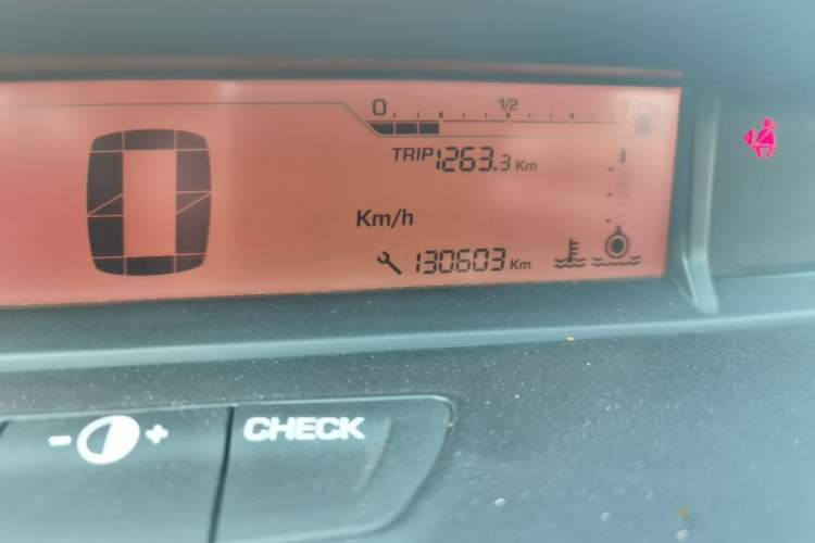 Used Citroen C-Quatre 2013 Hatchback 1.6L Automatic LeShang Model Odometer Close Up