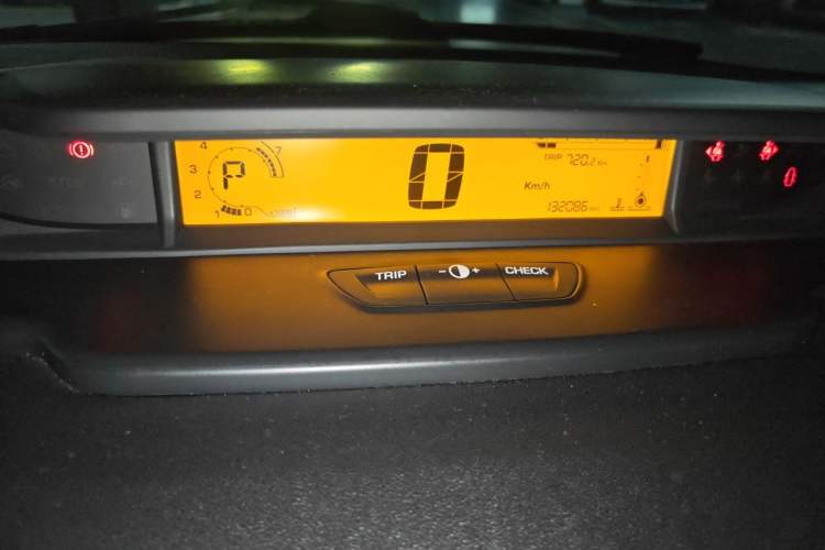 Used Citroen C-Quatre 2013 Sedan 1.6L Automatic Prestige Model Odometer Close Up